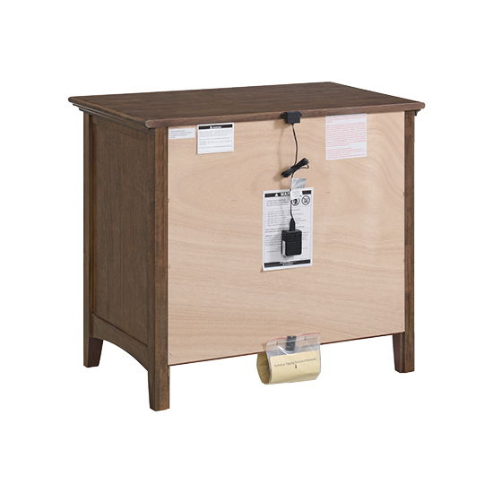 McKenzie - 29.5" 4-Drawer Nightstand - Java