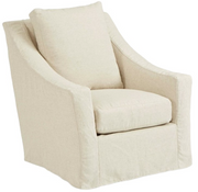 Nan Four Seasons Cason Customizable Slipcovered Swivel Glider Accent Chair