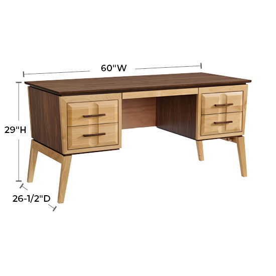 Addison - 4-Drawer Desk - Duet