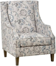 Nan Jofran Westbrook Slate Paisley Upholstered Accent Chair With Nailhead Trim by Jofran Inc.
