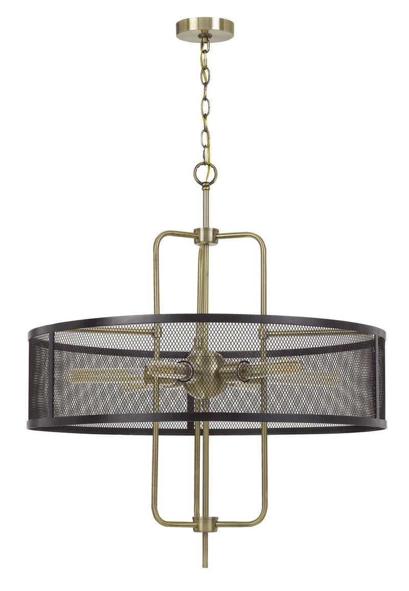 Leiden - Chandelier - Antique Brass & Black