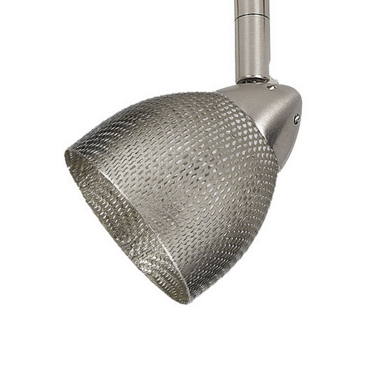 4.87" Height Serpentine Track Head With Shade - Brushed Steel - Mesh