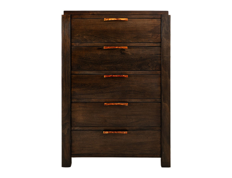dark brown 5 drawer dresser Raramuri - 5 Drawer Chest - Dark Brown