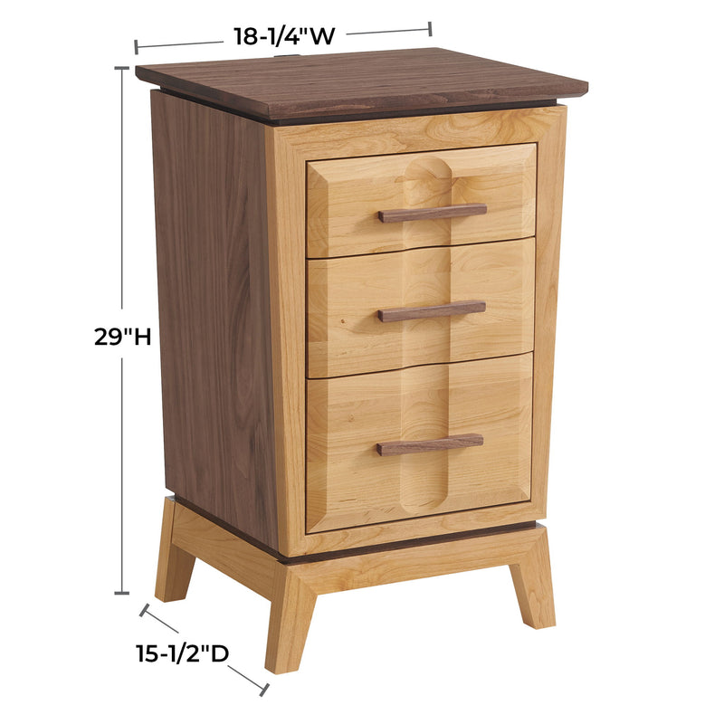 Addison - Small 3-Drawer Nightstand - Natural