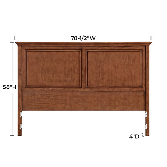McKenzie - California King Premier Headboard - Glazed Antique Cherry