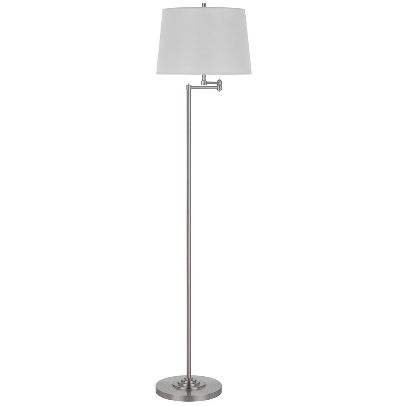 Colton - 150W 3 Way Double Swing Arm Floor Lamp - Brushed Steel