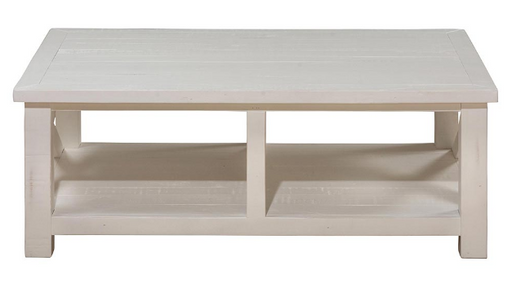 Nan Jofran Madaket Coastal White Reclaimed Pine Rectangular Cocktail Table by Jofran Inc.