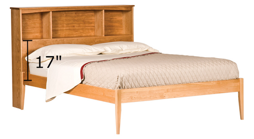 Slatted Bed Woodforms Shaker Solid American Black Cherry Twin Bookcase Storage Bed