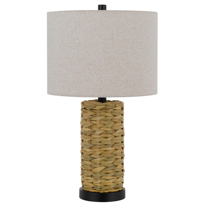 Boho - 23" Height Metal Table Lamp - Seagrass / Burlap