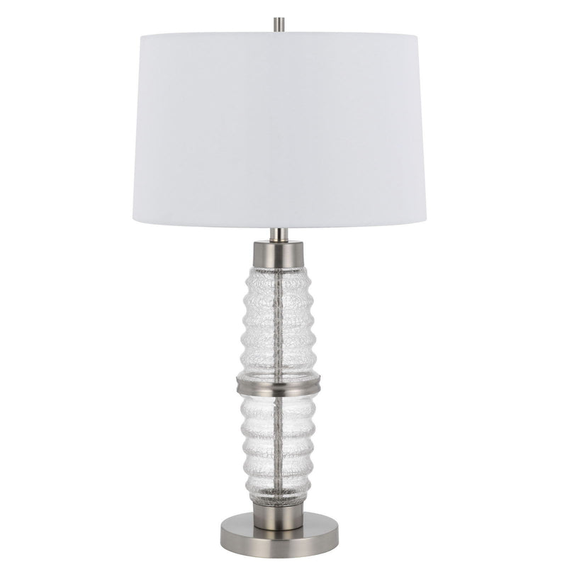 Macon - 100W 3 Way Glass Table Lamp With 2W LED Night Light - White