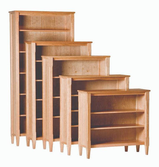 Bookcase Woodforms Shaker 33 Inch Solid Cherry Wood Low Bookcase