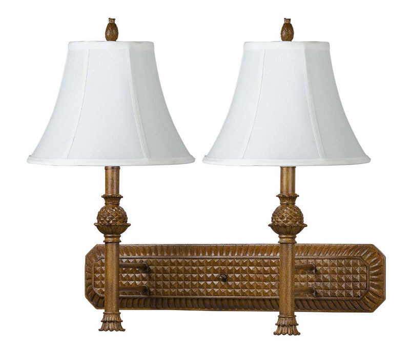 Hotel - 20" Height Metal and Resin Wall Lamp - Antique Gold