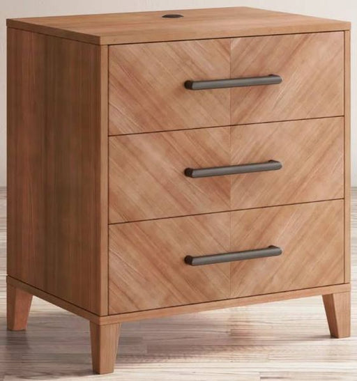 Nan Jofran Eloquence Natural Three Drawer Nightstand With Usb Port by Jofran Inc.