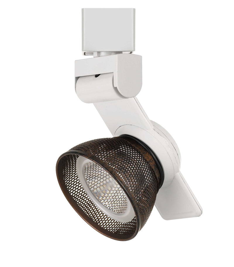 6" Height Metal Track Head - White & Rust - Mesh