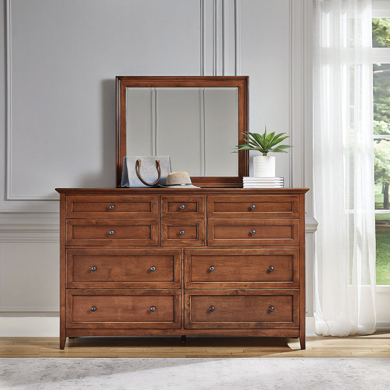 McKenzie - 75.5" W Master Dresser - Glazed Antique Cherry