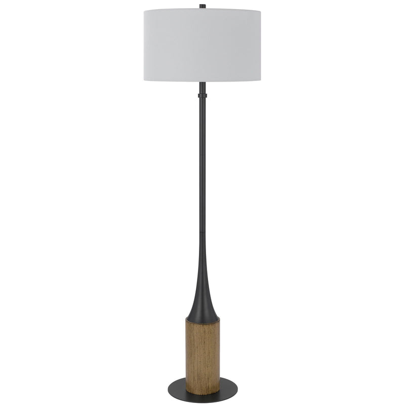 Winslow - 59.5" Height Metal Floor Lamp - Charcoal Gray / Oak