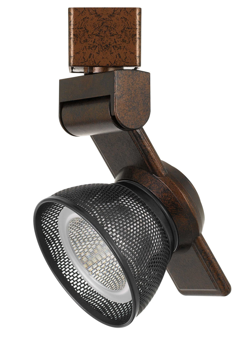 6" Height Metal Track Head - Rust & Dark Bronze - Mesh