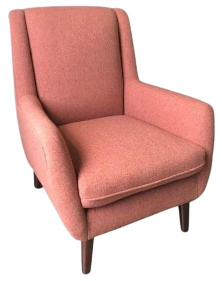Rose Nan Jofran Theo Rose Upholstered Accent Chair With Removable Cushions by Jofran Inc.