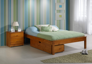 Nan Cheyenne Twin Pecan Solid Wood Platform Bed With Slats by Innovations