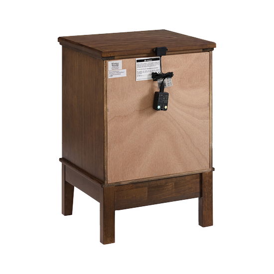 Virginia - Small 2-Drawer Nightstand - Americano