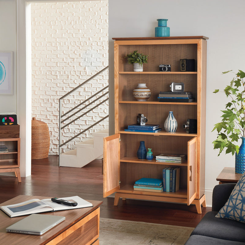 Addison - 72" H Bookcase With Doors - Natural
