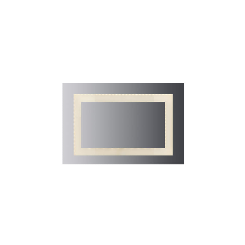 36" x 24" LED Wall Glow Mirror - Metal
