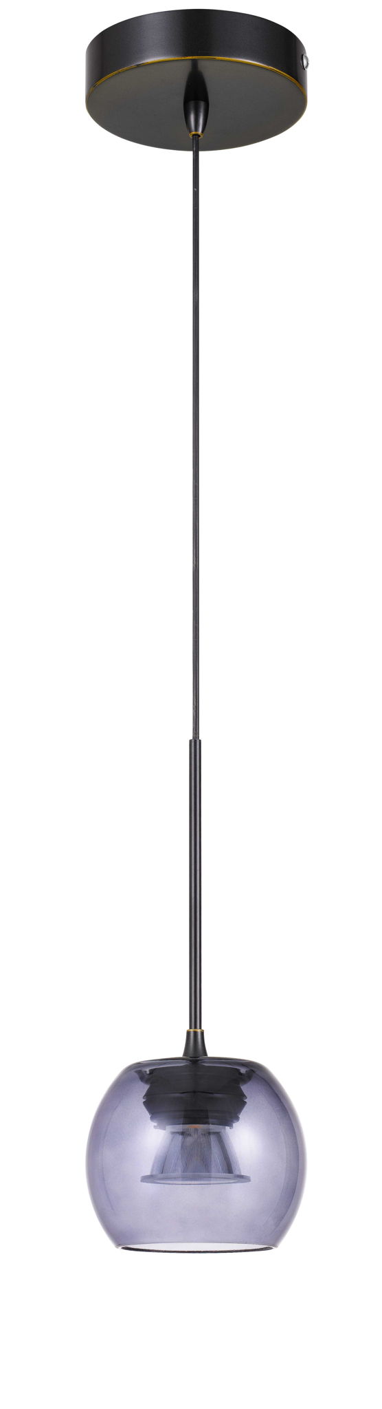 Ithaca - 10" Height LED Glass Pendant - Dark Bronze
