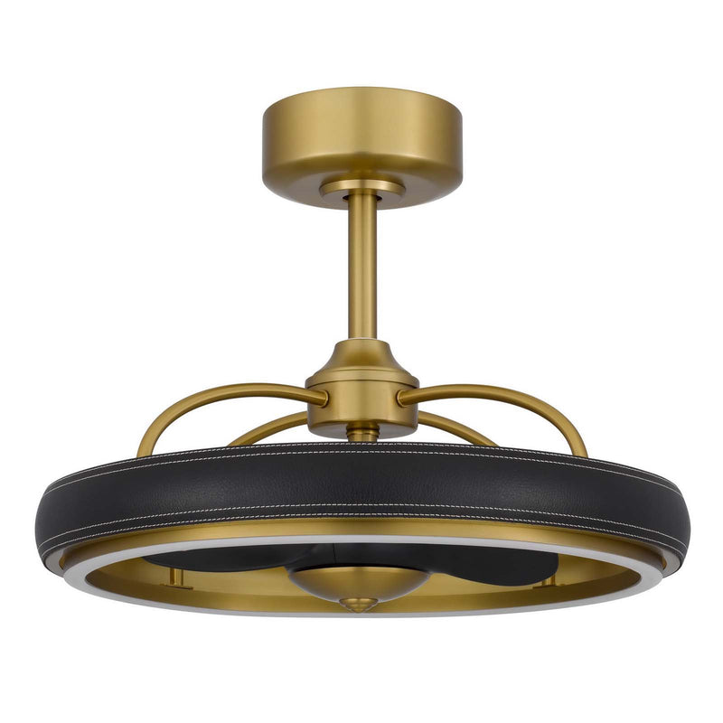 Arroyo - 18.5" Height Metal Fan - Antique Brass / Black