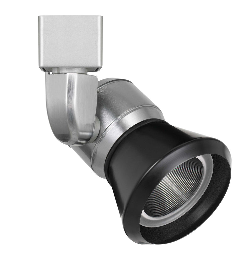 6.25" Height Metal Track Head - Brushed Steel & Black - Metal