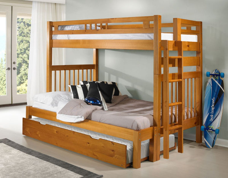 Nan Sacramento Twin Over Full Solid Pine Wood Bunk Bed by Innovations