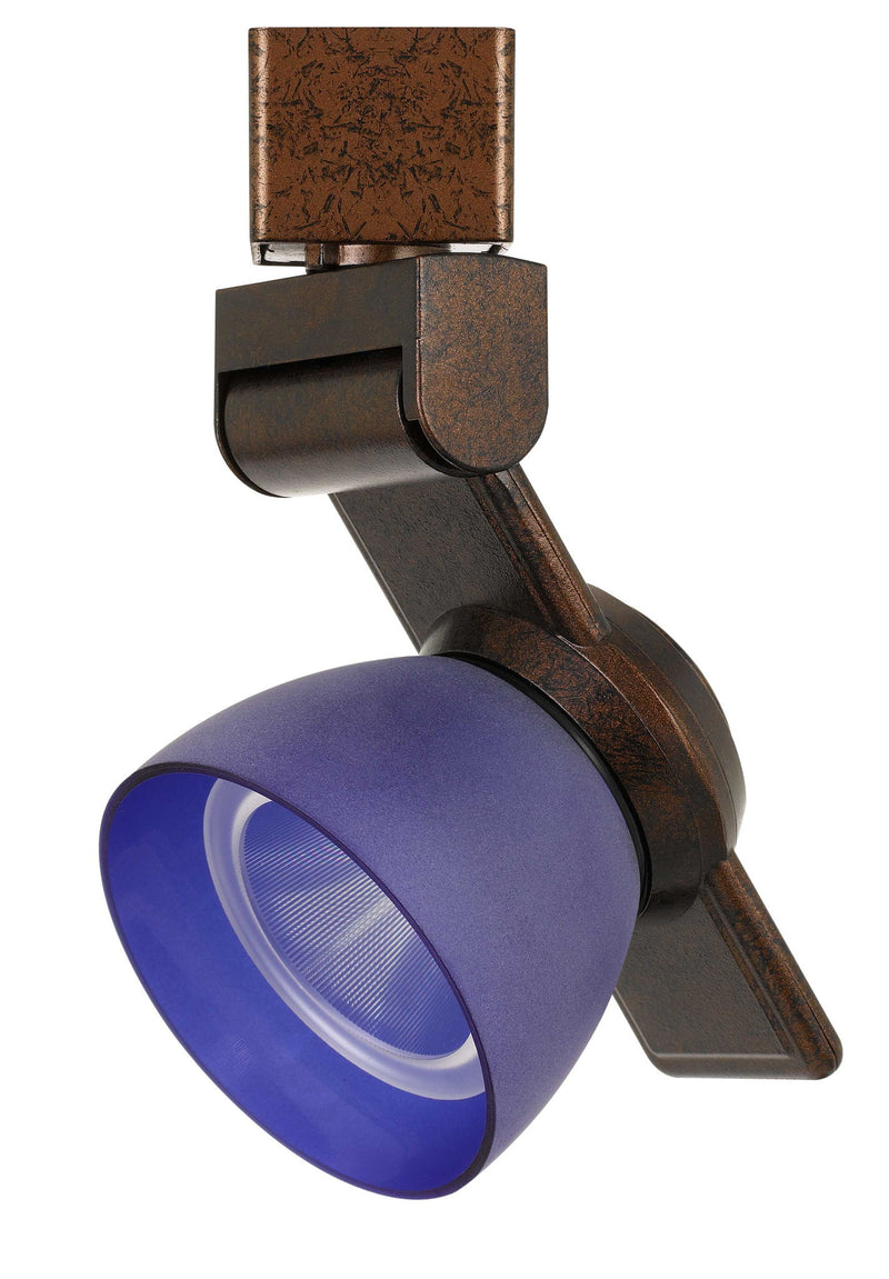 6" Height Metal Track Head - Rust & Blue Frosty