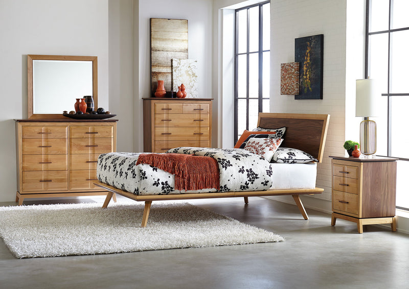 Addison - Queen Adjustable Headboard Platform Bed - Natural