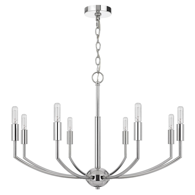 Maxton - 8 Light 19" Height Metal Chandelier - Chrome