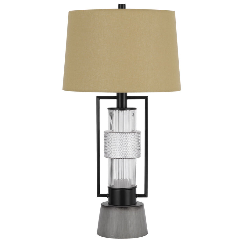 Vallda - 31" Height Metal Table Lamp - Matte Black / Cement