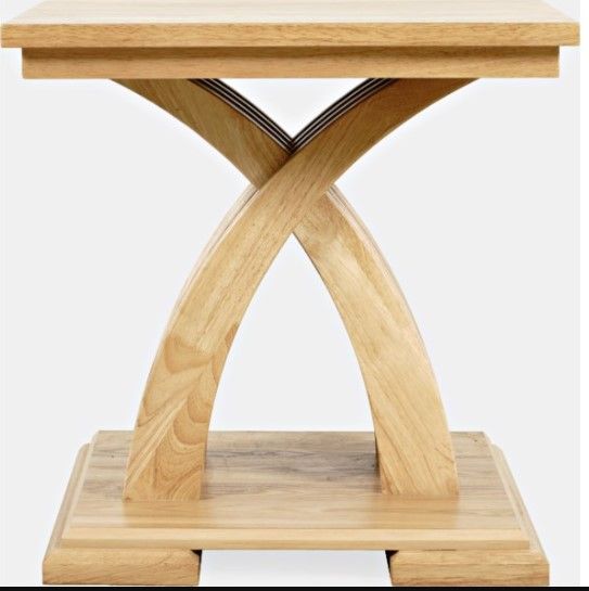 Nan Jofran Anthology Warm Ash Wood Contemporary Round End Table by Jofran Inc.