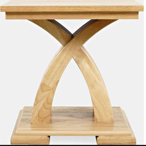 Nan Jofran Anthology Warm Ash Wood Contemporary Round End Table by Jofran Inc.