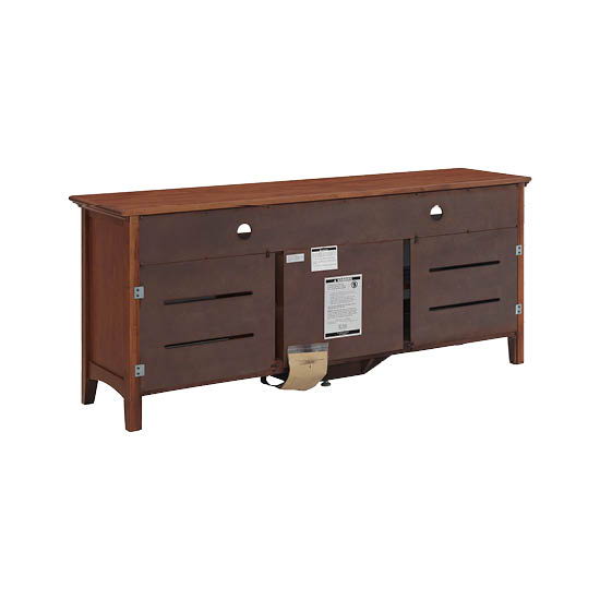 McKenzie - 64" W Sound Bar Media Console - Glazed Antique Cherry