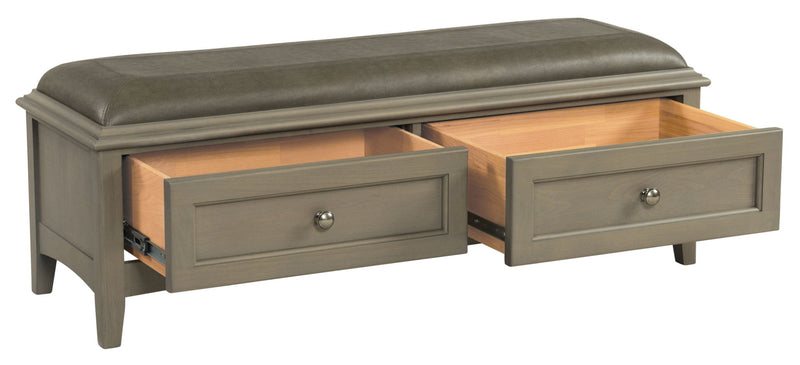 McKenzie - 2-Drawer Bench - Fieldstone