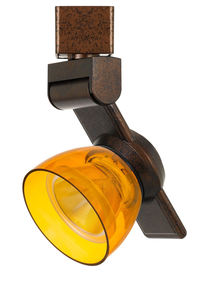 6" Height Metal Track Head - Rust & Amber