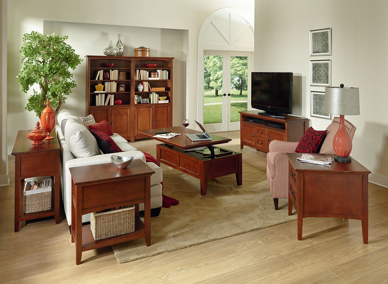 McKenzie - Lift Top Coffee Table - Glazed Antique Cherry