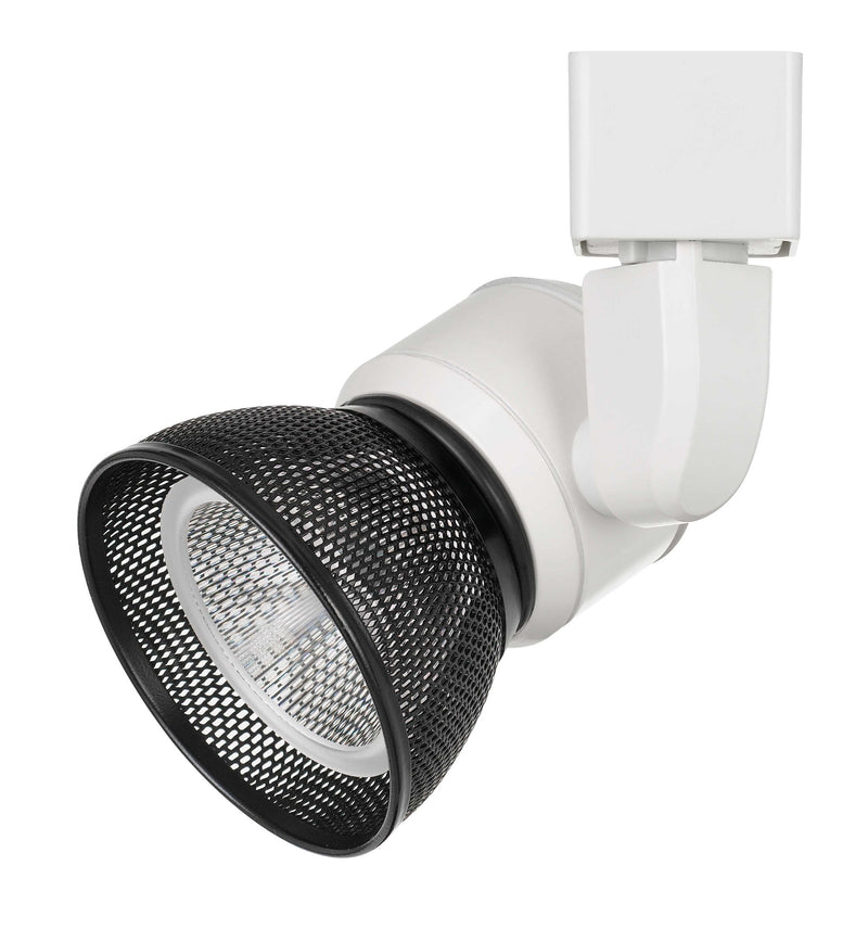 6.25" Height Metal Track Head - White & Dark Bronze - Mesh