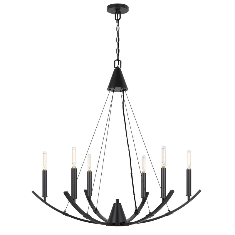Equinox - 35" Height Chandelier With Shade - Oil Rubbed Bronze