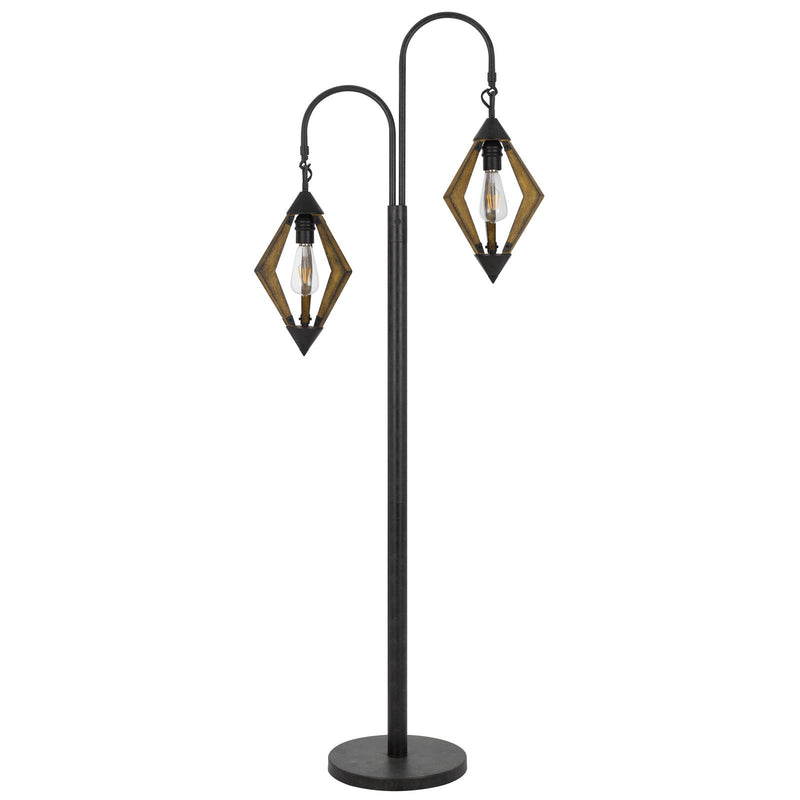 Valence - 67.75" Height Metal Floor Lamp - Wood / Black