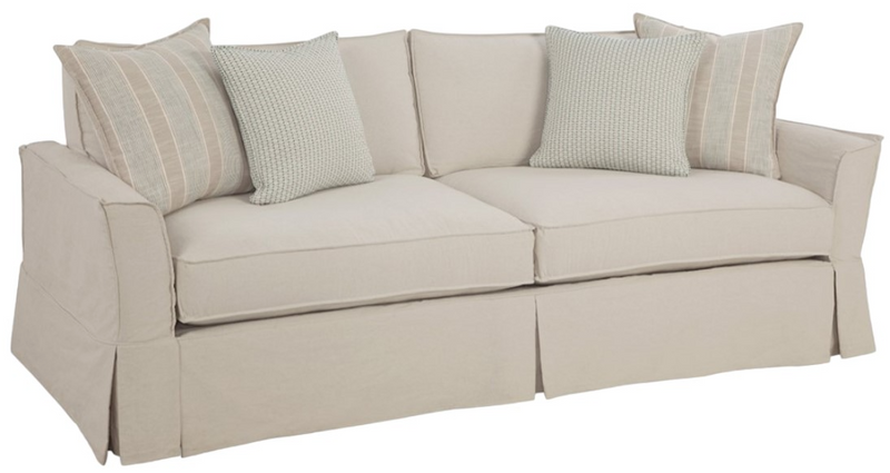 Sofa Four Seasons Devin 2-Seat Slipcovered Grande Sofa With Custom Cushions