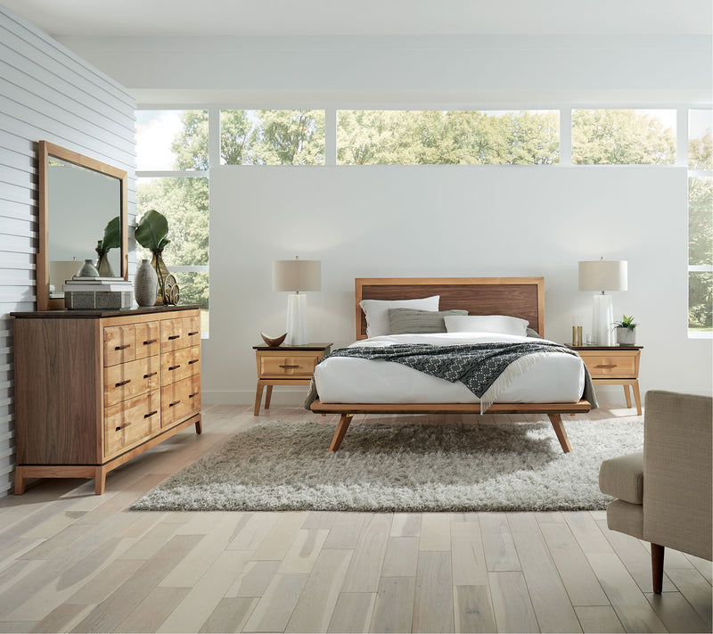 Addison - Queen Adjustable Headboard Platform Bed - Natural