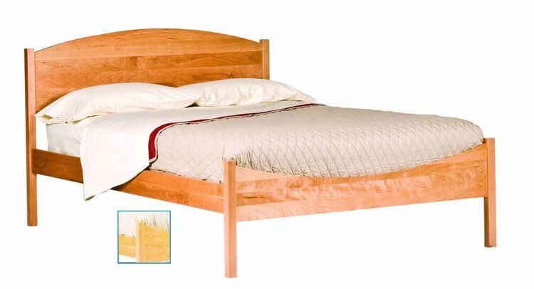 Slatted Bed Woodforms Shaker Full Moondance Solid Cherry Wood Slat Bed