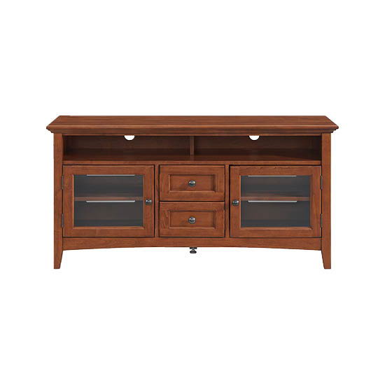 McKenzie - 54" W Sound Bar Media Console - Glazed Antique Cherry
