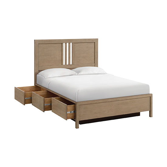 Bailey - Queen Storage Bed - Almond