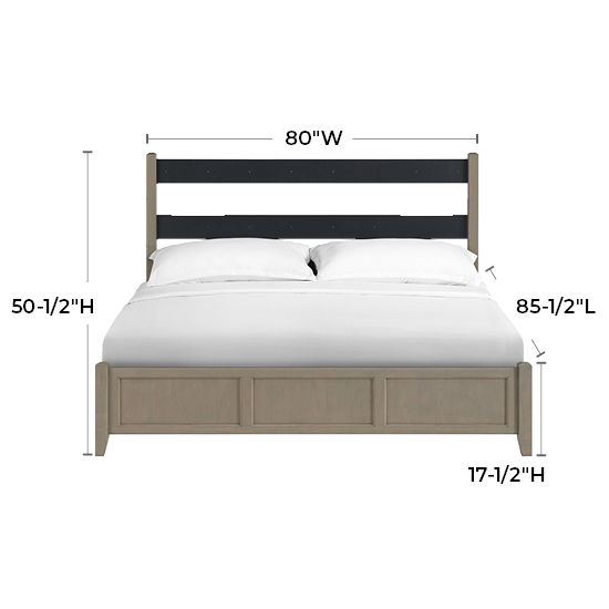 McKenzie - King Upholstered Panel Storage Bed - Fieldstone