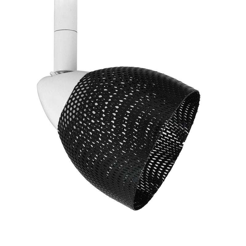 4.87" Height Serpentine Track Head With Shade - Black & White - Mesh